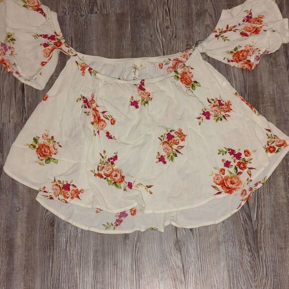 California Gypsy off the shoulder high low top  Sz M - Picture 2 of 5